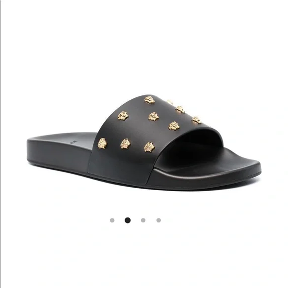 Versace Medusa Stud leather slides - Picture 4 of 5